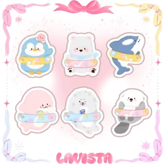 [ส่งจากไทย] พวงกุญแจตุ๊กตาใส่ห่วงยางสุดCUTE พวงกุญแจสัตว์โลกน่ารัก
