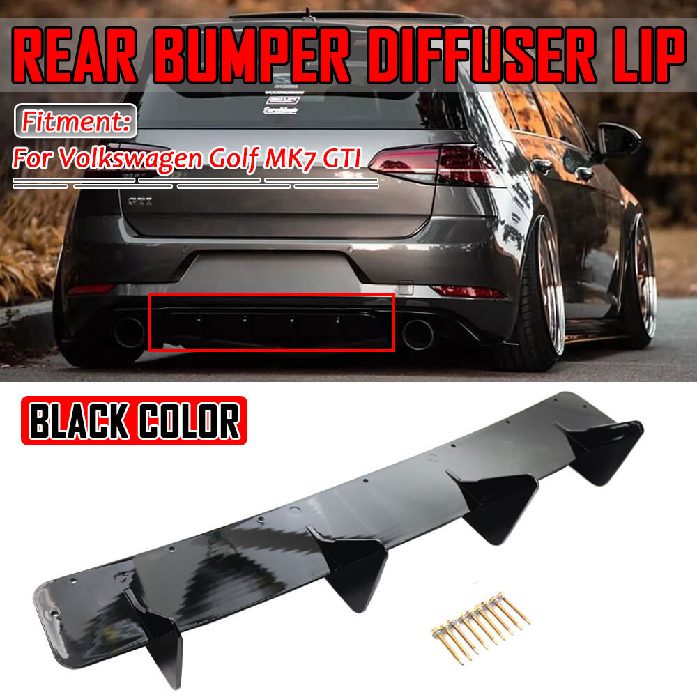 กันชนด้านหลังด้านหลังด้านหลังผ้ากันเปื้อนด้านหลัง approach diffuser สปอยเลอร์สําหรับ VW Golf MK7 GTI