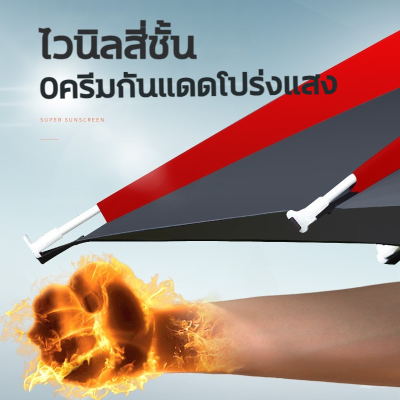 โค้งงอได้ ร่มตกปลาพับ ร่มตกปลาขนาดใหญ่ 2.6/2.4/1.8m ร่มตกปลาชิงหลิว สามารถไวนิลกันแดด 0การส่งผ่านแสง - รูปที่ 4