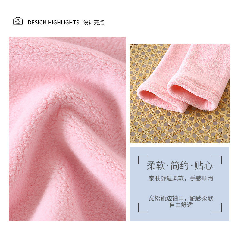 เสื้อยืดแขนยาวสำหรับทารก สองด้านขนแกะหนา อุ่นสบายในฤดูหนาว - รูปที่ 2