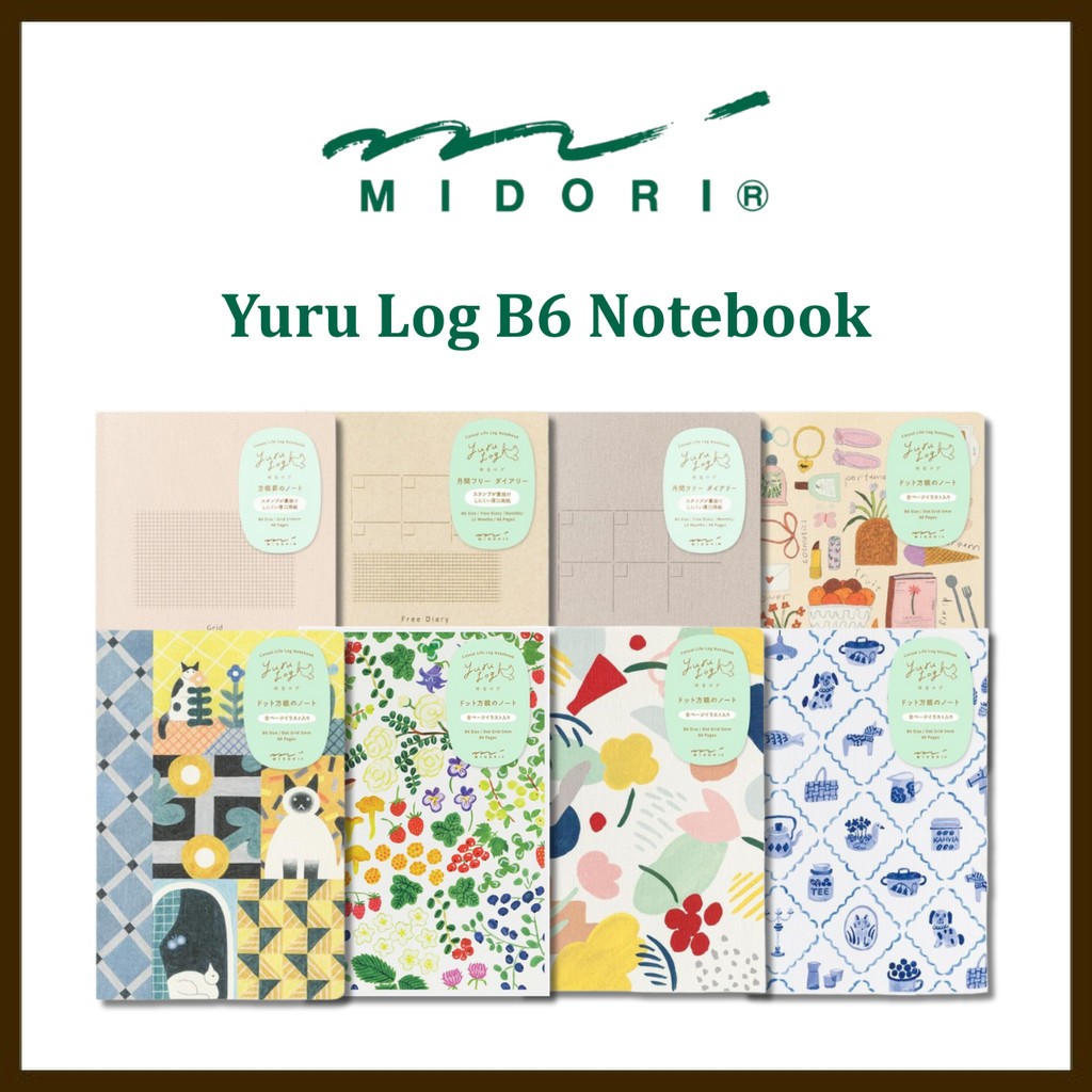 Midori Yuru Log B6 Notebook Collection