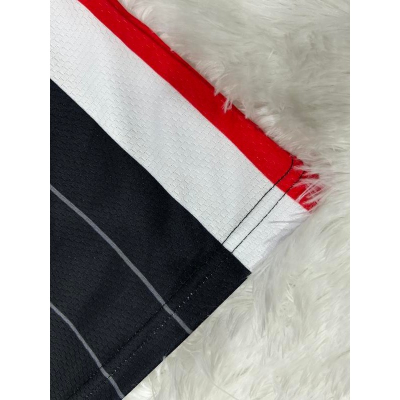 LOVE AT FIRST SPORT เสื้อกีฬาคอกลมไหล่สโลป สีขาว-ดำ รหัส T4004 ขนาด S-4XL รุ่น T-4004 MADE IN THAILAND - รูปที่ 5