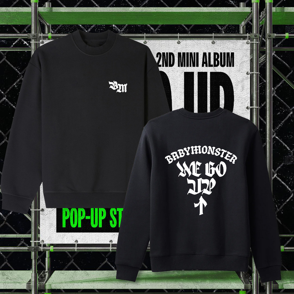 2025 BABYMONSTER - WE GO UP เสื้อสเวตเตอร์คอกลมจากมินิอัลบั้มที่ 2 สำหรับผู้หญิง Sweatshirts