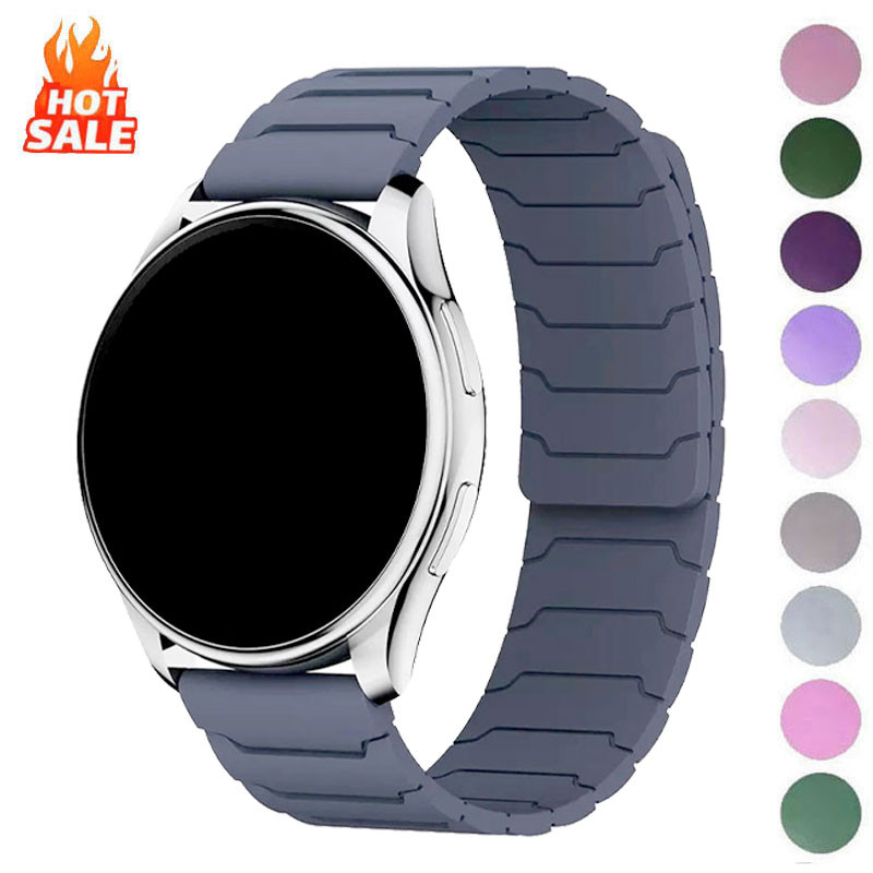 สายนาฬิกาแม่เหล็กสําหรับ Samsung Galaxy Watch FE 7 6 5 4 40/44 มม.ซิลิโคน 22 มม.20 มม.สายรัดเกียร์/6 4 สร้อยข้อมือคลาสสิกเข็มขัด ราคา ถูกที่สุด ดีลบีเคเค รูปภาพหลัก