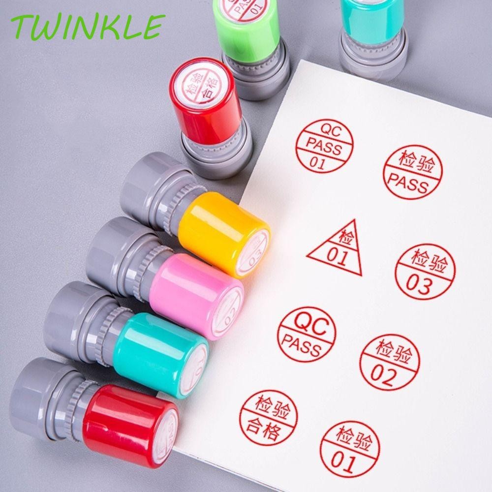 TWINKLE1 คุณภาพ PASS แสตมป์, แกะสลักเวลา QA QC ตรวจสอบแสตมป์, กระเป๋า IQC OQC IPQC คุณภาพตรวจสอบคลังสินค้า