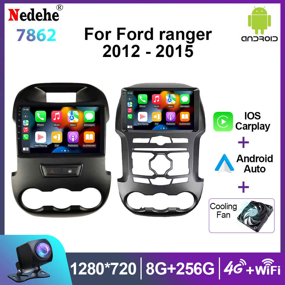 Ford Ranger T6 2012-2015 Android 14 Player Car Multimedia Carplay Auto Stereo QLED Screen Wifi 4G youtube
