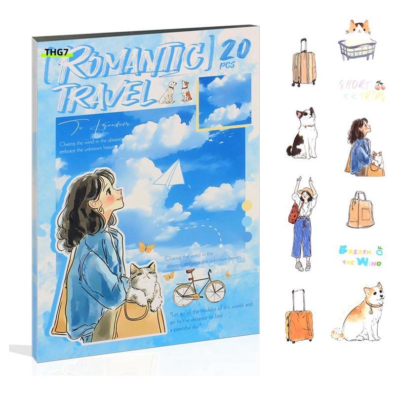 Belinda7Women Journal Sticker Book, PET People Stickers for Scrapbooking, Junk Journal Supplies Roma