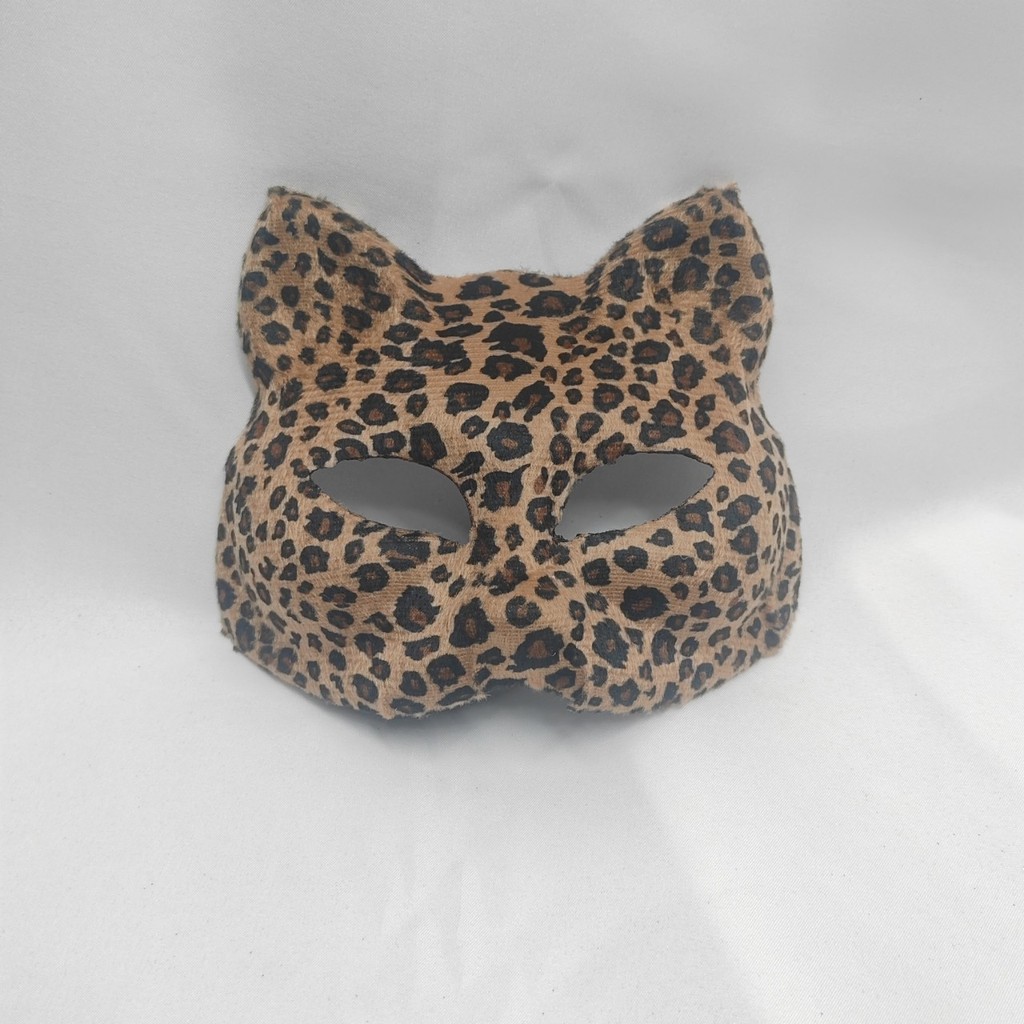 Grapefruit Masquerade Party Mask Animal Half-Face Props ของเล่นฮาโลวีนหน้ากากแมว 9OAA
