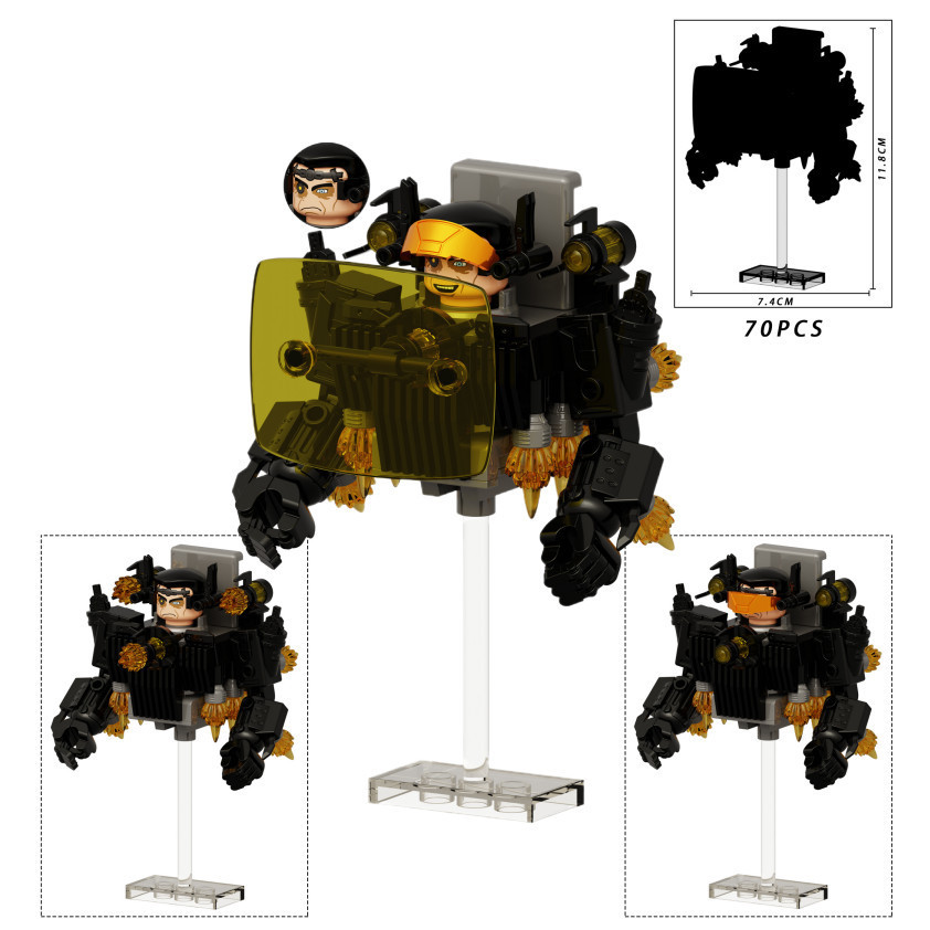 Skibidi Toilet Action Figure Doomsday Titan TV Man War-damaged Titan TV Man Big TV Man ของเล่นคอลเลกชันบล็อกอาคารสําหรับเด็ก