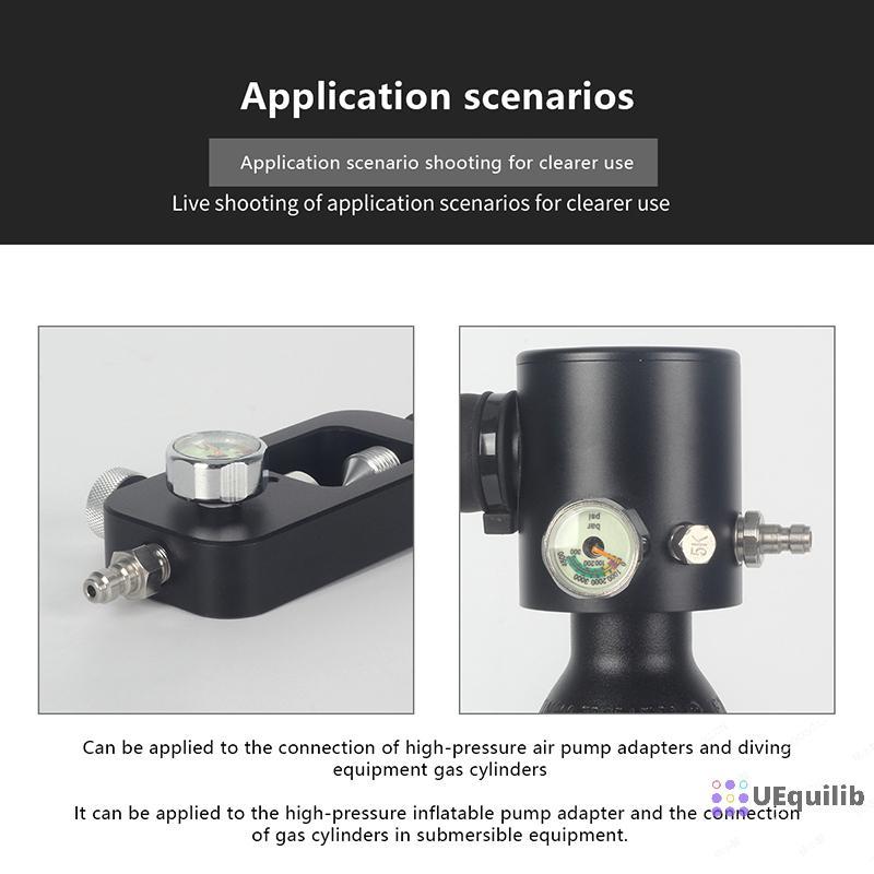 Uequilib ชายเชื่อมต่อ 8 มม.ชายด้าย Quick Connect วาล์ว PCP บรรจุวาล์ว M10x1 1/8NPT 1/8BSPP สําหรับปั