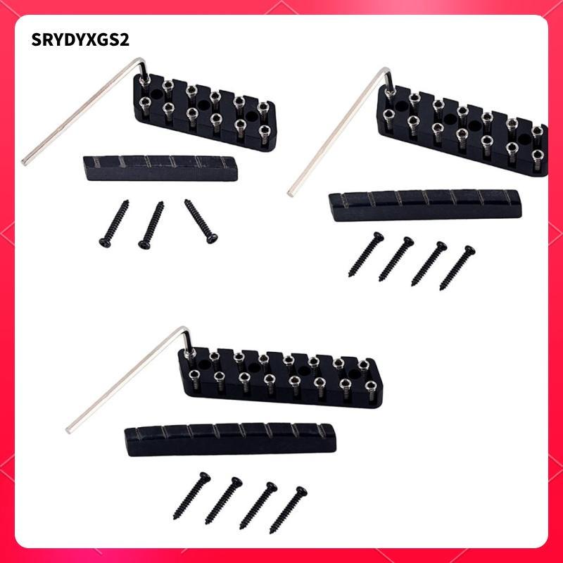 [Srydyxgs2] 6 String/ 7 String/ 8 String Headless Guitar Bridge & Slotted Nut Set