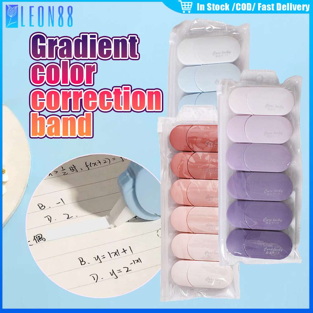 ของมาใหม่！6ชิ้น เทปลบคำผิด กว้าง5MM ทั้งยาว30M ลิควิดเทป มีขนาดเล็ก น่ารัก สำหรับเครื่องเขียนนักเรียน มีสีสดชื่น
