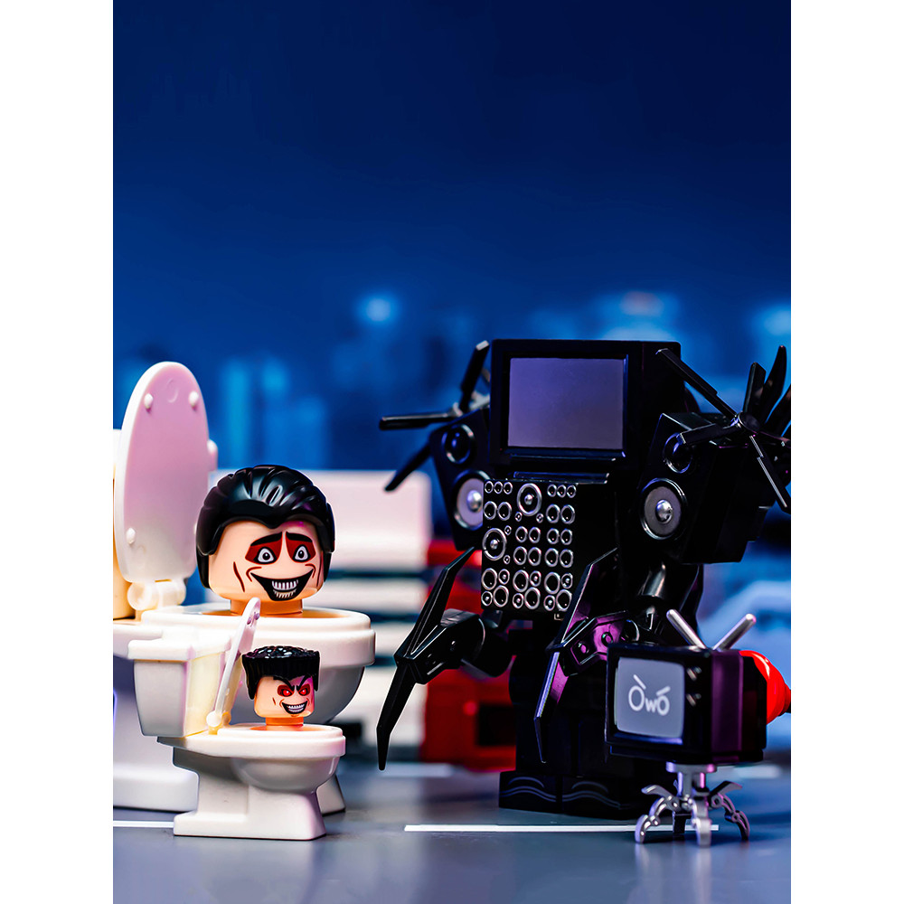 ของเล่นชาย skibidi toilet Titan Toilet Parasitic Toilet และ Monitoring People TV People Building Blo