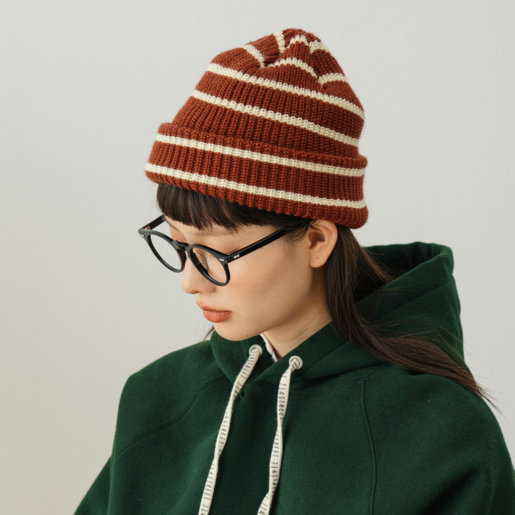 714street ลายหมวกเย็นผู้ชายผู้หญิง Street สวมใส่ฤดูใบไม้ร่วง Casual All-Match Pile หมวกญี่ปุ่นถักหมว