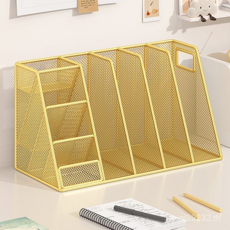 ที่เก็บไฟล์กล่องเก็บอุปกรณ์สํานักงานสก์ท็อปชั้นวางไฟล์ความจุขนาดใหญ่สก์ท็อปหลายชั้นชั้นวางหนังสือชั้