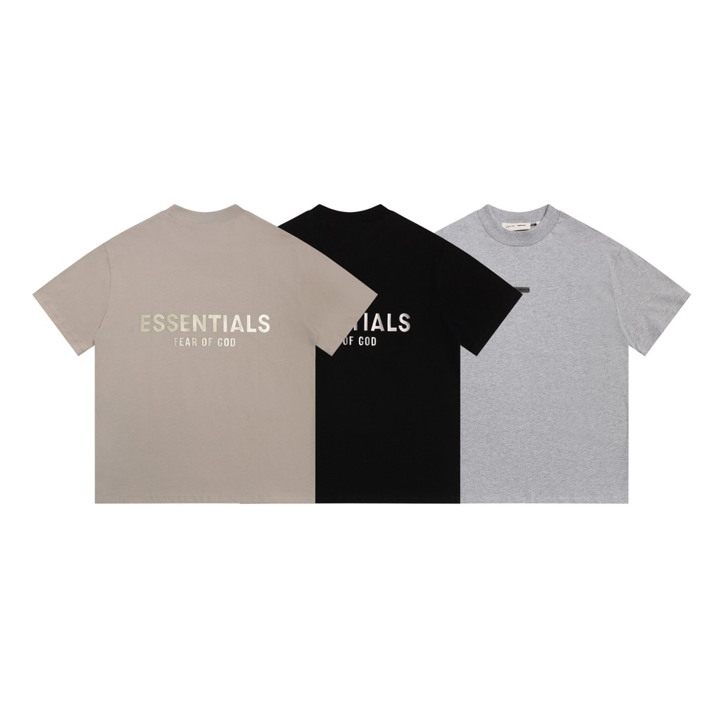 เสื้อยืดแขนสั้น High Street FEAR OF GOD ESSENTIALS ออกแบบโลโก้แปรงฝีมือ