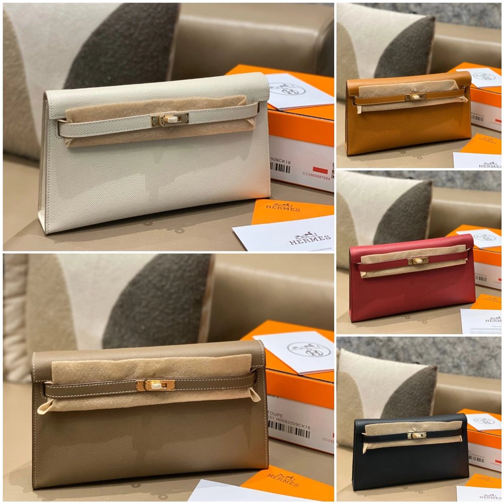 Hermes hermes woc Kelly to go Womens Bag One-Shoulder Diagonal Wallet Style Bag epsom Cowhide elan C