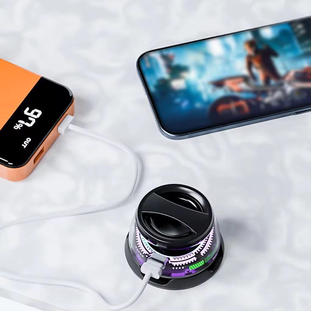 จัดส่งในไทย ลําโพงบลูทูธ Wireless Soundbar แม่เหล็กมินิสเตอริโอกล่องเสียง LED สี RGB Light ขนาดกะทัดรัด พกพาง่าย - รูปที่ 4