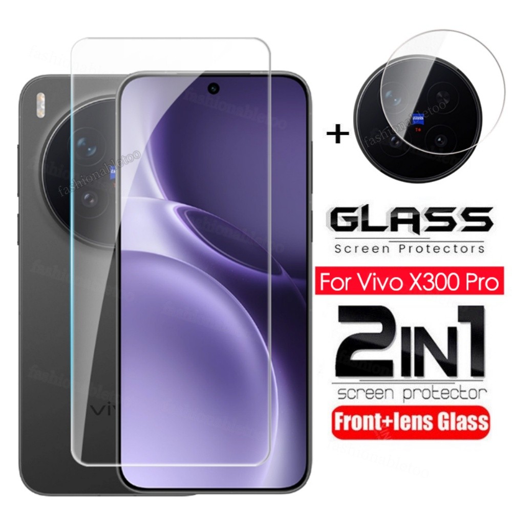 สําหรับVivoX300Pro 2 ใน 1 ป้องกันหน้าจอกระจกนิรภัยฟิล์มสําหรับVivo X300 Pro X300Pro X 300 VivoX300 P