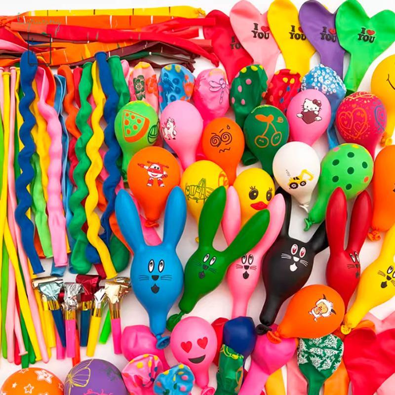 [bigrunng] 20/50/100 ชิ้นปั๊มแก๊สจัดหาการ์ตูนลูกโป่งตกแต่ง Helium Inflatable บอลลูนสัตว์เป็ดบอลลูน SG