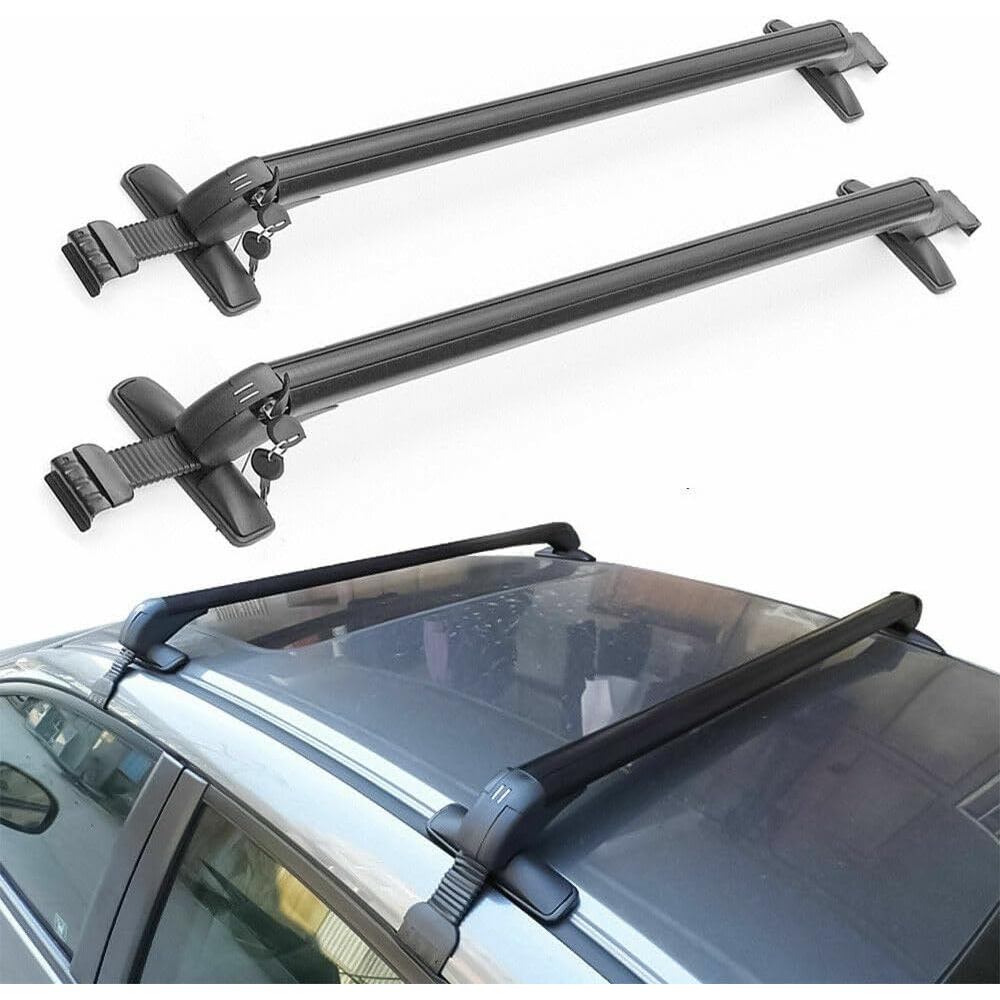 แร็คหลังคารถ Cross Bar Top กระเป๋าเดินทาง Carrier 2 ชิ้น Fit สําหรับ T0Y0TA Prius 2002-2020