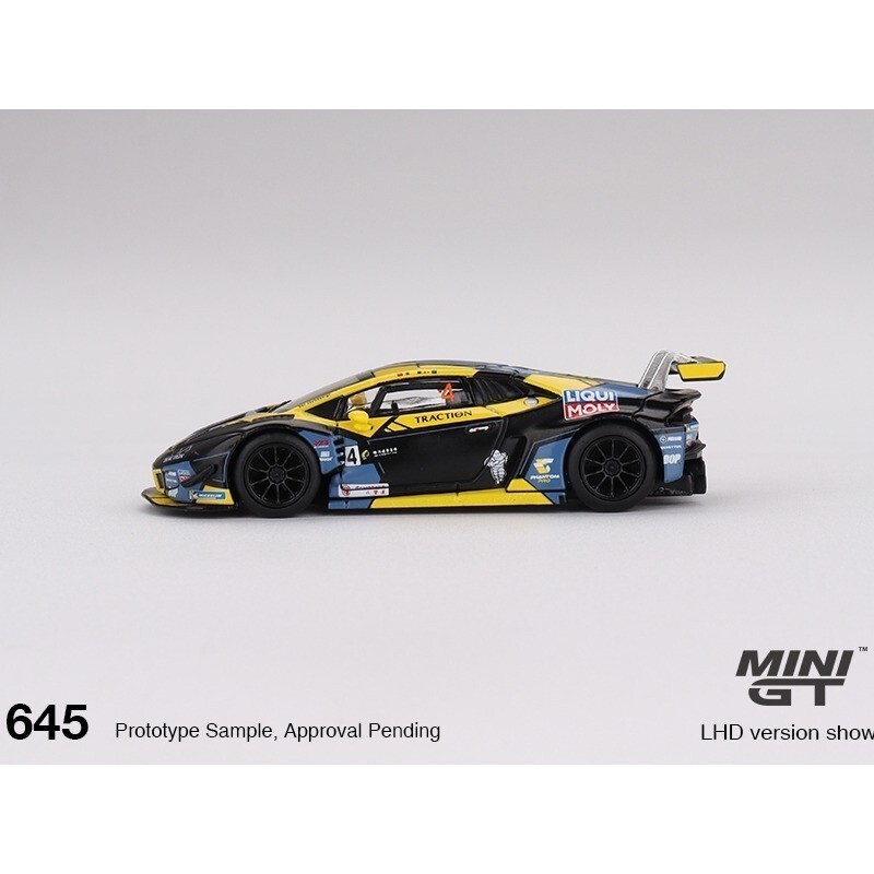1:64 MINIGT #645 Lamborghini Huracan GT3 EVO Simulation Alloy Car Model