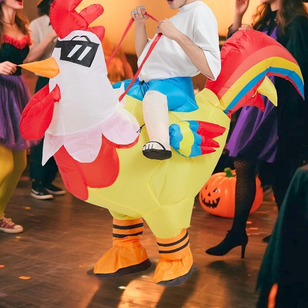 [svzfjuv] Inflatable Chicken Costume Rooster Costume for Stage Show Festival Role Play