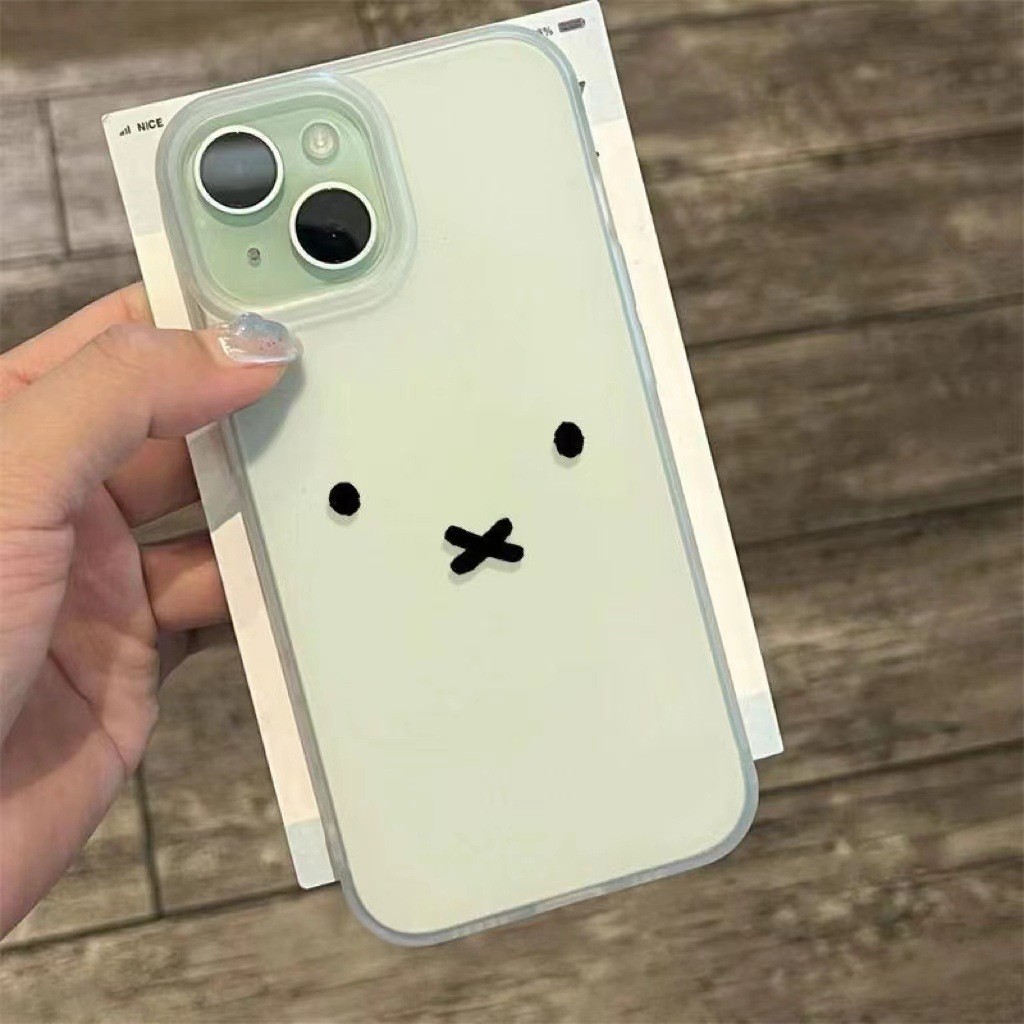 Miffy Bunny Emoji สําหรับกรณี iphone 17promax 17pro 17 16promax 16pro 16 15promax 15pro 15 14promax 