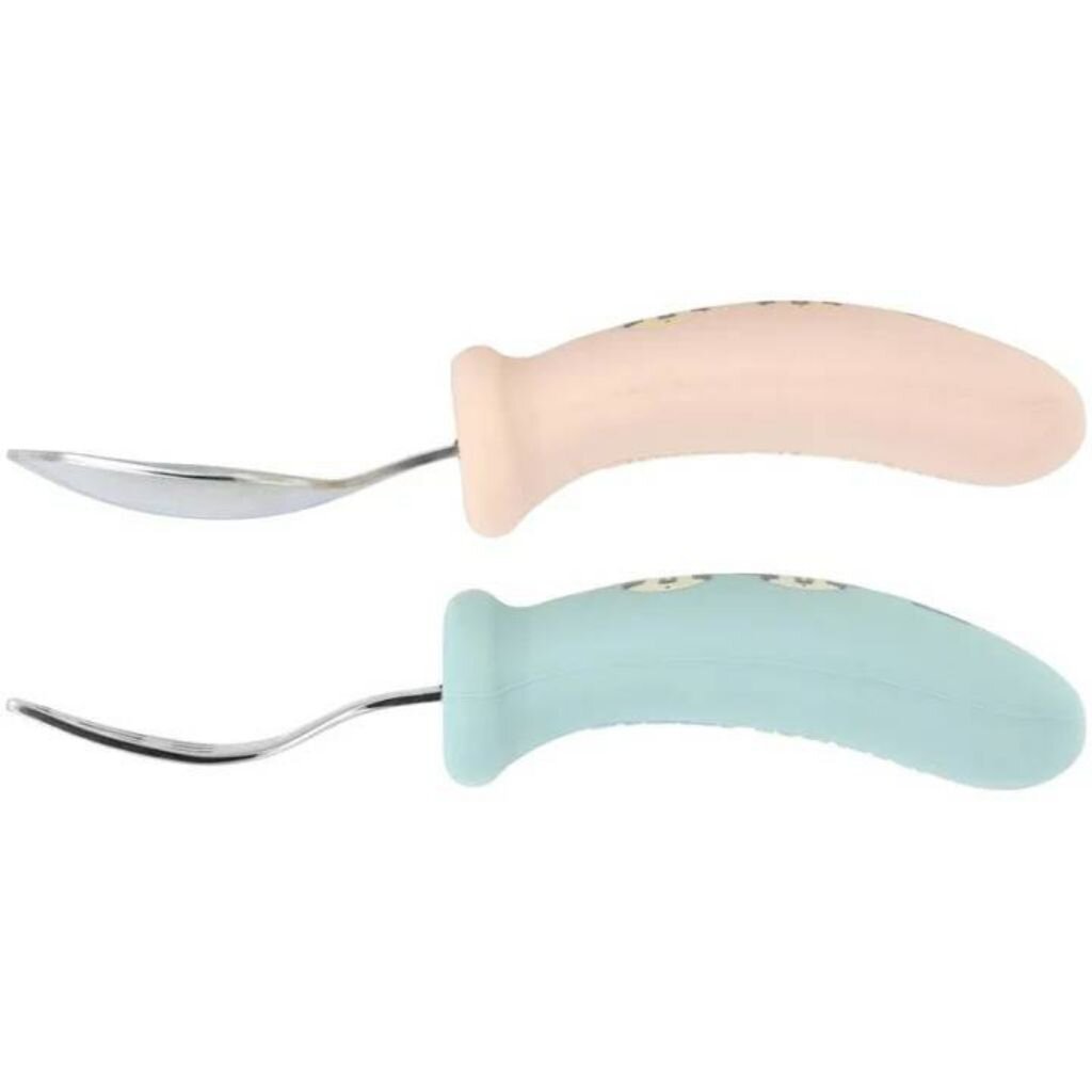 Skater – ชุดช้อนส้อมด้ามจับซิลิโคน Easy-to-Grip Silicone Spoon and Fork Set ราคา ถูกที่สุด ดีลบีเคเค แกลเลอรีภาพที่ 3