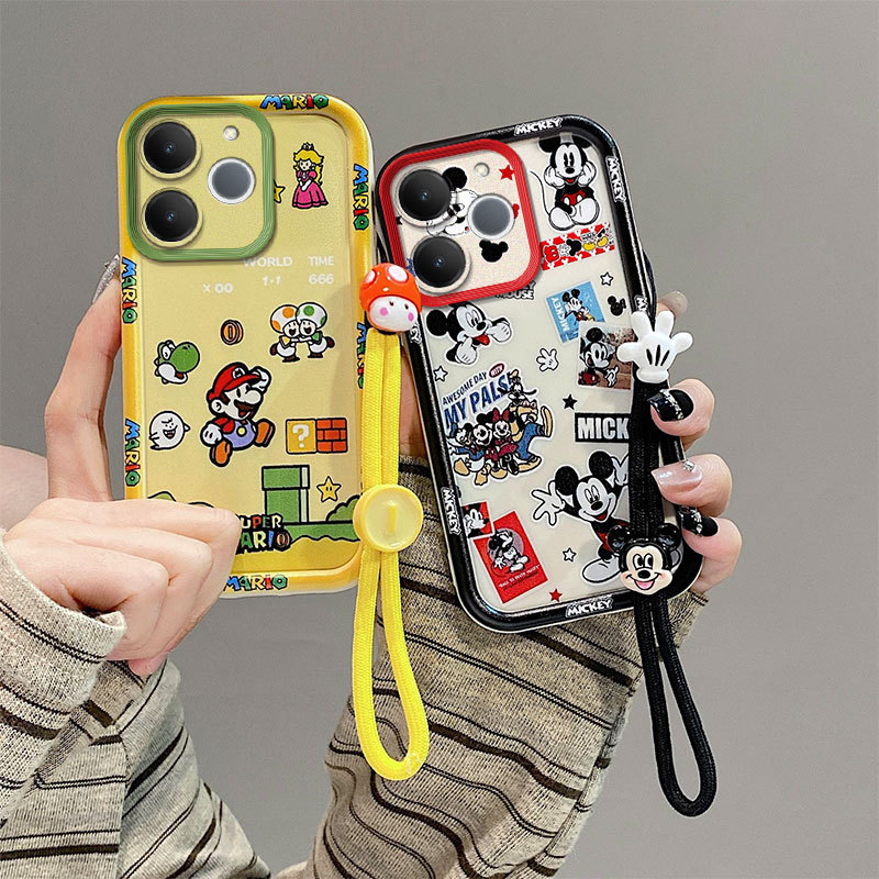 เคส Realme Note 70(4G) / Note 70T(4G) โปสเตอร์ Mickey, Super Mario, Gradient Kuroumi, Melody, Flower Strawberry Bear เคสโทรศัพท์ซิลิโคนลายการ์ตูนใส่ได้ทั้งชายและหญิง
