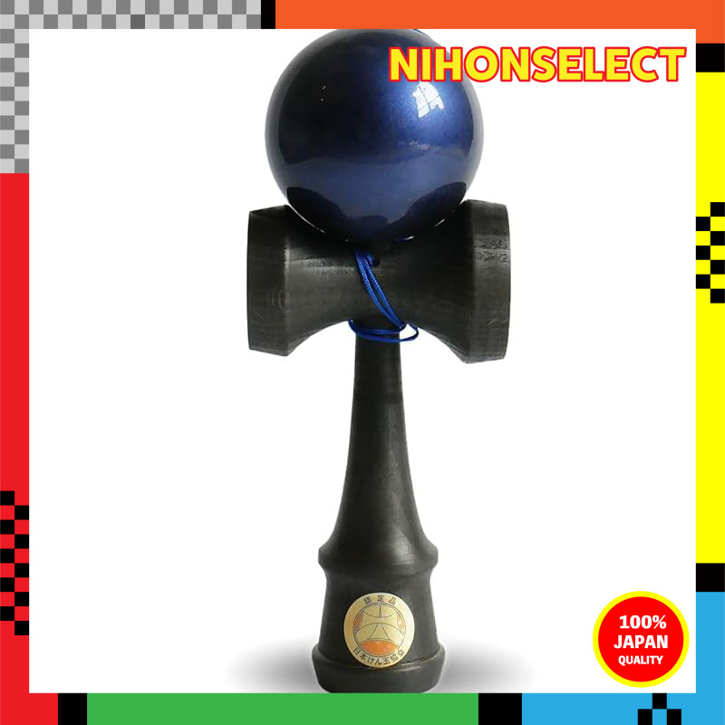 2025 Release: [Japan Kendama Association Certified] Adult Kendama Kitsusako Original Black × Blue Co