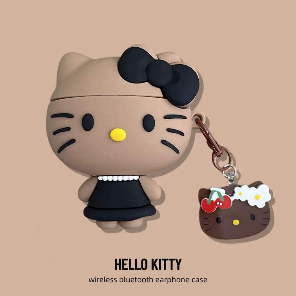 การ์ตูน Cat + จี้ AirPods สําหรับ AirPods Pro3 AirPods Pro/Pro2 AirPods 4/3/2/1 ปลอกหูฟังซิลิโคน - รูปที่ 5