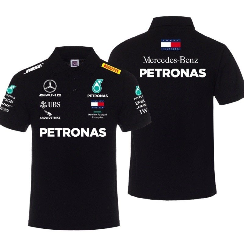 เสื้อโปโล F1 Racing Mercedes-Benz 🏎️ แขนสั้น Quick-Drying สำหรับแฟนรถและผู้รักความเร็ว | Polo Shirt Car Fan