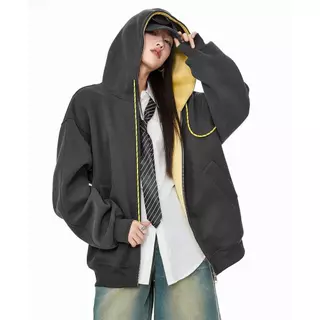เสื้อกันหนาวมีฮู้ด SUIKONE ซุยโคเนะ สำหรับผู้ชาย สไตล์อเมริกันสมัยใหม่