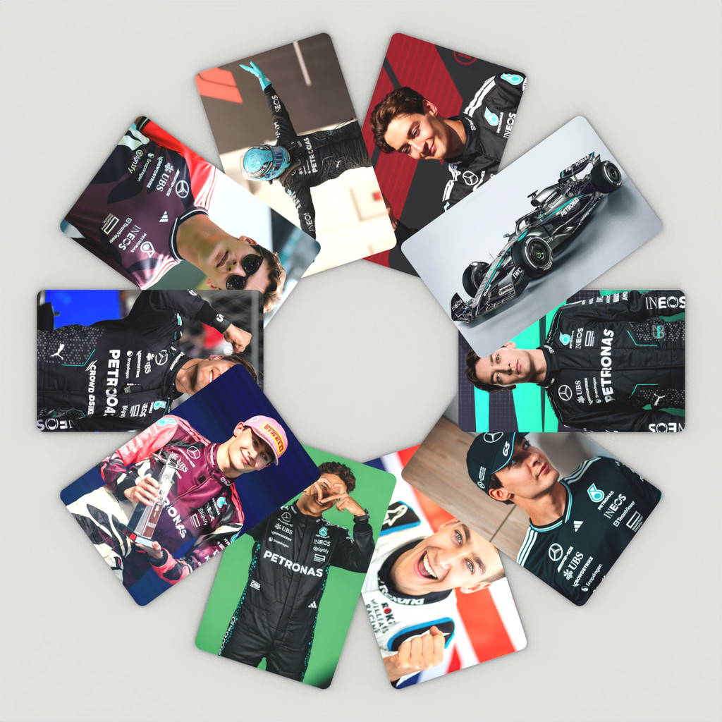 การ์ดคอลเลกชัน George Russell Full-Sided HD Hardened AMG Fleet Rider George Russell