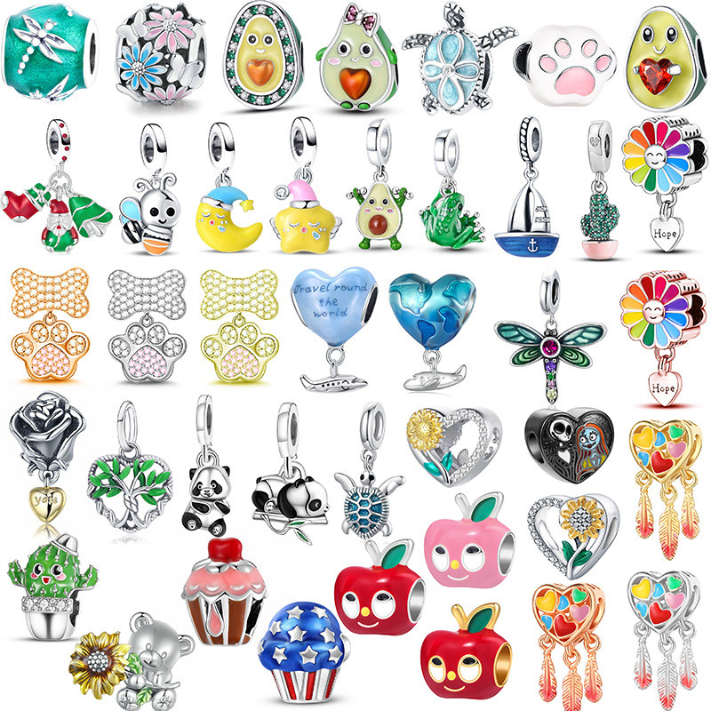 สร้อยข้อมือ DIY สำหรับผู้หญิง ออกแบบเองด้วยลูกปัดหลุมขนาดใหญ่ เครื่องประดับทันสมัยพร้อมสต็อกเต็ม