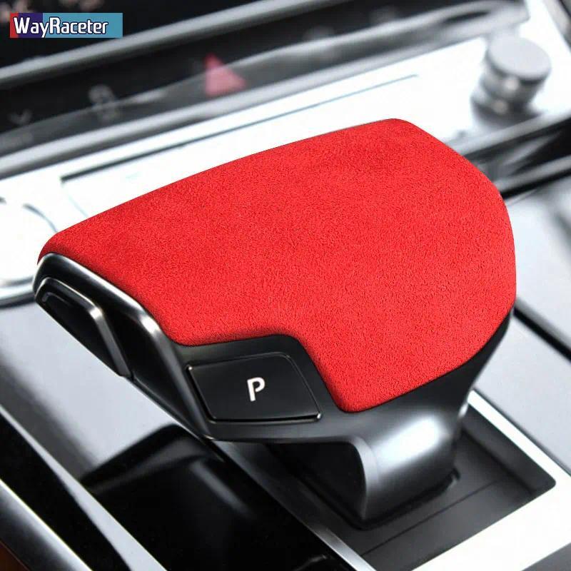 Ultrasuede Top Suede Wrap เกียร์ Shift Knob Trim สําหรับ Audi A3 S3 8V TT 8S Q2 A4 A5 B8 B9 A6 A7 C6