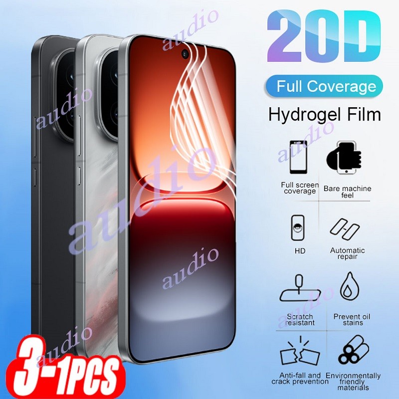 IQOO 15 5G 3 ชิ้น 20D Full Coverage Hydrogel ฟิล์มสําหรับ Vivo iQOO 15 iQOO15 5G 2025 ป้องกันหน้าจอไ