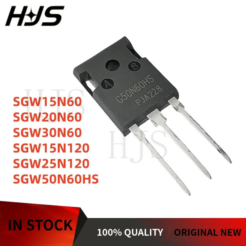 5PCS SGW15N120 SGW30N60 SGW15N60 SGW50N60HS SGW25N120 SGW20N60 G15N120 G30N60 G15N60 G50N60 J20HS ทร