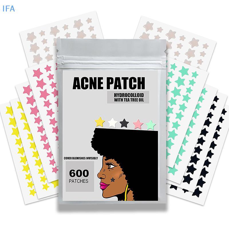 IFA 300/600/1200 ชิ้น/เซ็ต Star Pimple Patch สิวที่มีสีสันที่มองไม่เห็น Skin Care สติกเกอร์คอนซีลเลอ