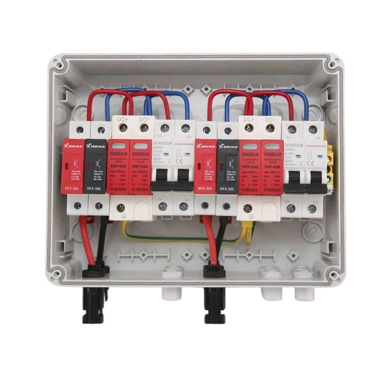 XIONGISOLAR ป้องกันไฟกระชากด้วยภาพ DC Buster Solar DC Distribution Box 2 In 4 In 6 In 2 Out 1,000V