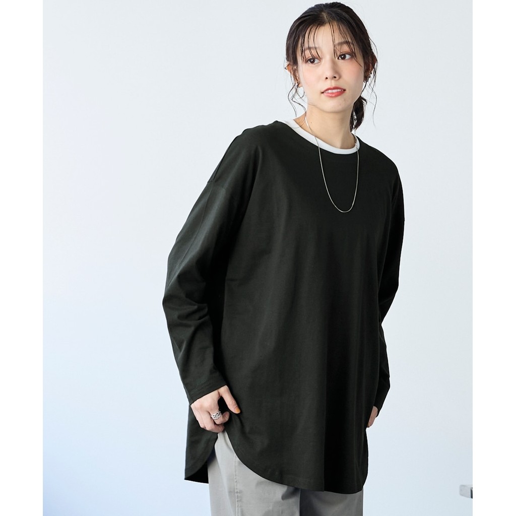 [จัดส่งจากประเทศญี่ปุ่น] Nissen_  เสื้อยืดคอตตอน USA ทรงหลวมโอเวอร์ไซส์ ชายโค้ง ดีไซน์ปกปิด กันแดด U