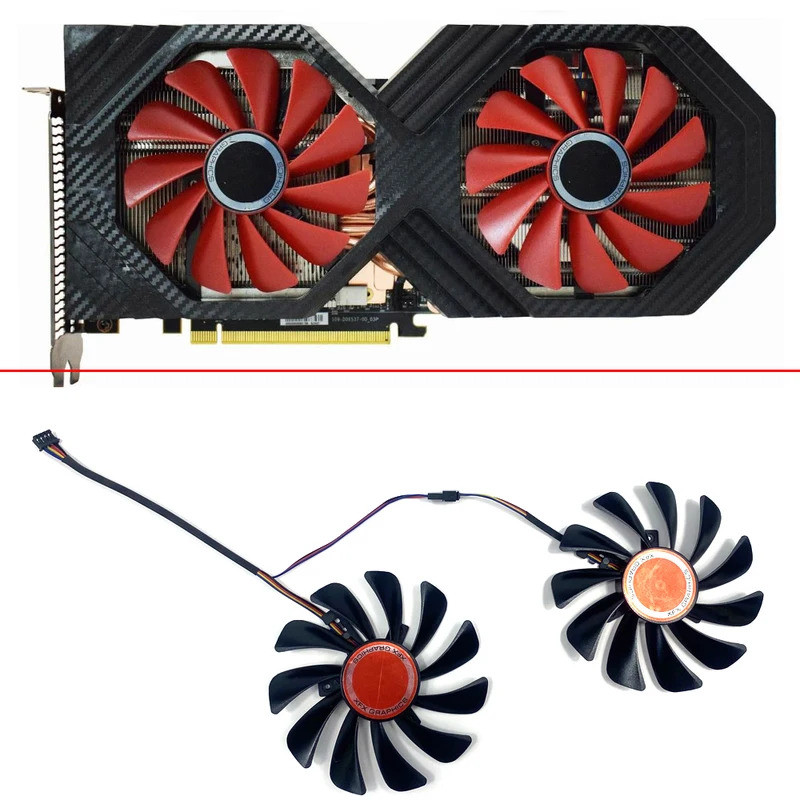 พัดลมระบายความร้อน 95 มม.4pin CF1010U12S DC 12V FDC10U12S9-C VEGA 64 56 GPU พัดลมสําหรับ XFX AMD Rad