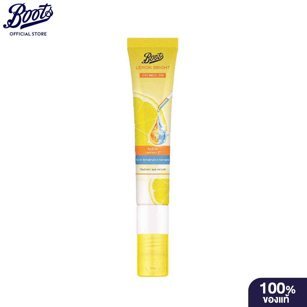 Boots Lemon Bright Eye Roll-On 15Ml บู๊ทส์ เลมอน ไบรท์ อาย โรลออน 15 มล.