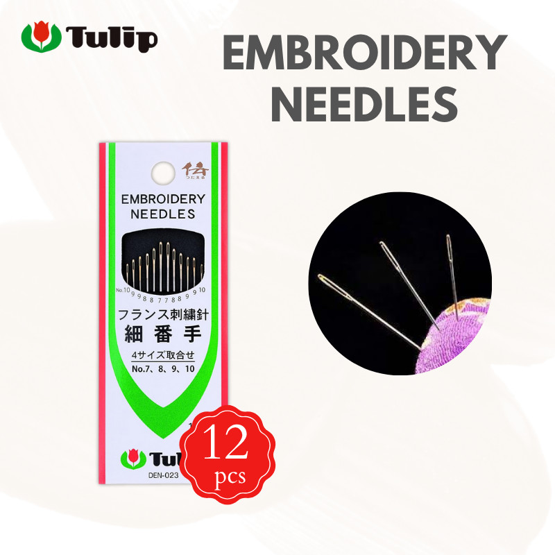 TULIP FRANCE EMBROIDERY Needles - Assorted Fine Size DEN023, Japan Craft, DIY, Handmade, Sewing, Kni