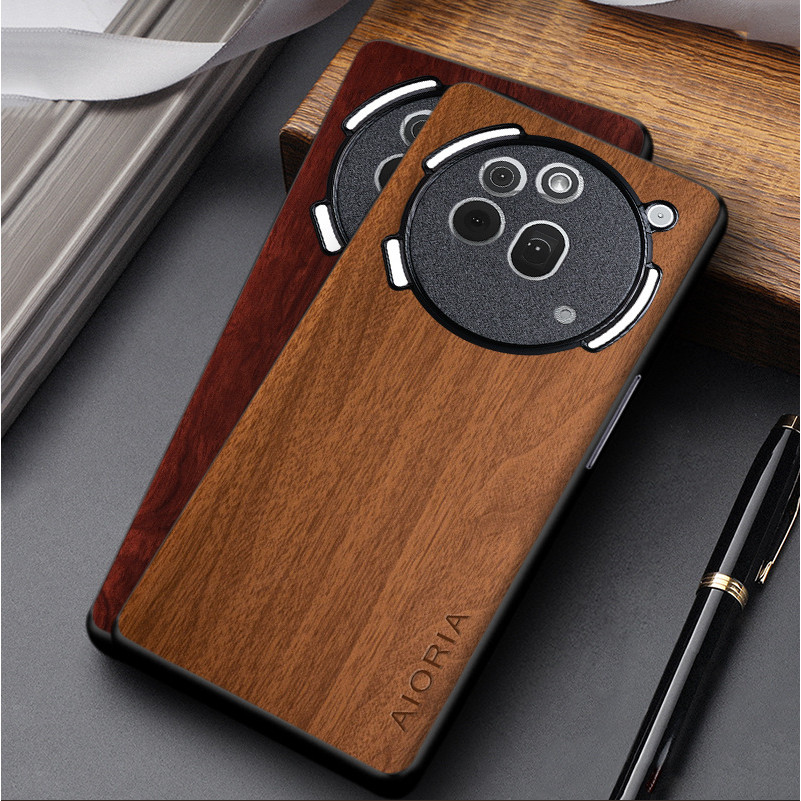 Nothing CMF Phone 1 NothingPhone (2) (1) เคสลายไม้ ฝาครอบป้องกันหนัง PU สไตล์วินเทจ