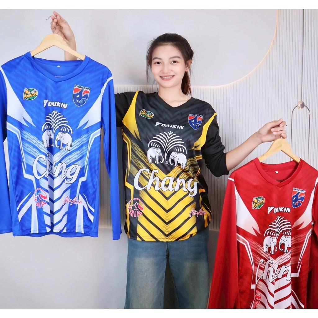 เสื้อกีฬา S-3XL เสื้อคอวี แขนยาว พิมพ์ลายกราฟิก ผ้าไมโคร เนื้อผ้านิ่ม ระบายอากาศได้ดี ใส่ได้ทั้งชายและหญิง t225577#