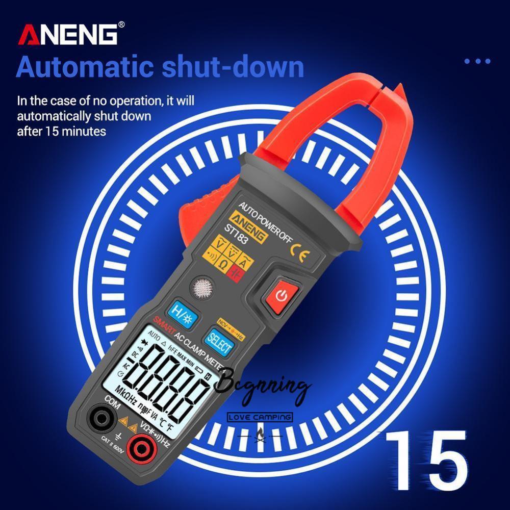 ᲦBE ANENG ST183 True RMS 6000 นับมัลติมิเตอร์แบบแคลมป์ดิจิตอลช่วงอัตโนมัติ LCD