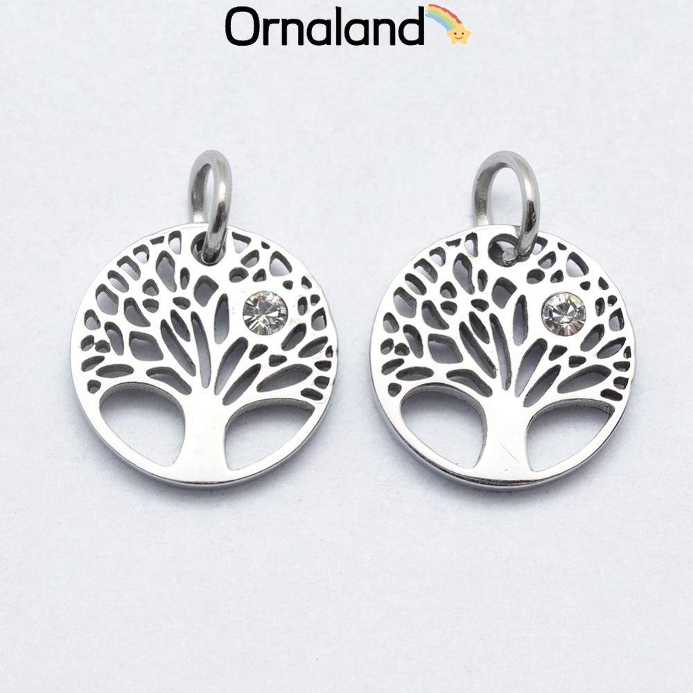 จี้สแตนเลส 316L แบบผ่าตัด มาพร้อมลูกบาศก์เซอร์โคเนียทรงแบน ขนาด 12x1.5 มิลลิเมตร หลุม 3 มิลลิเมตร