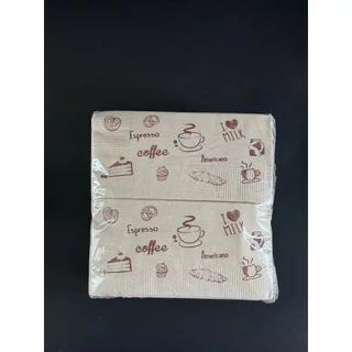 กระดาษทิชชู่พันแก้วกาแฟ ขนาด33x33 cm (พับ 8) สามารถเช็ดปากได้เช่นกัน หนา1ชั้น บรรจุ 200 แผ่น/แพ็ค